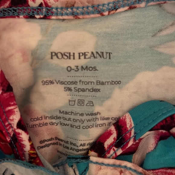 Posh Peanut Ruffle tie front Kimono top and footed bottoms - Picture 5 of 6